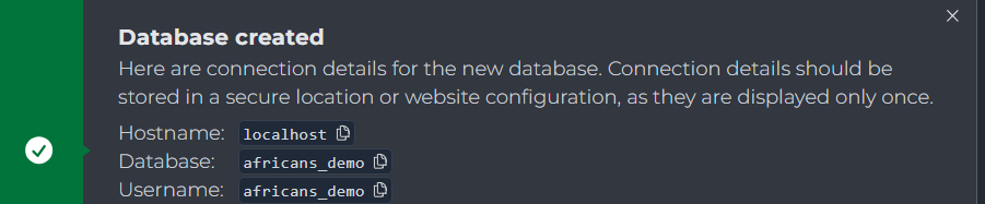 Database Created Successfully